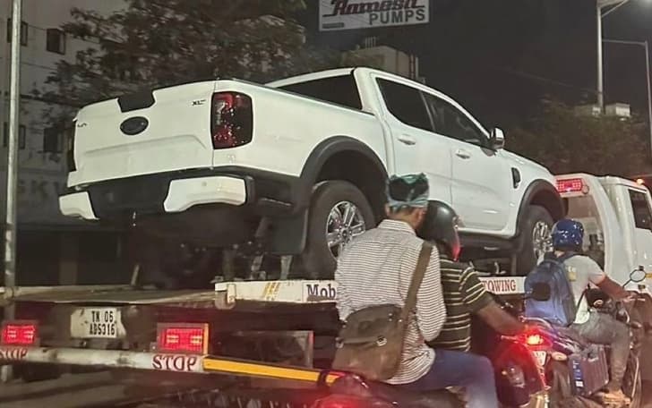 Ford Ranger spied in India Ford Ranger spied in India
