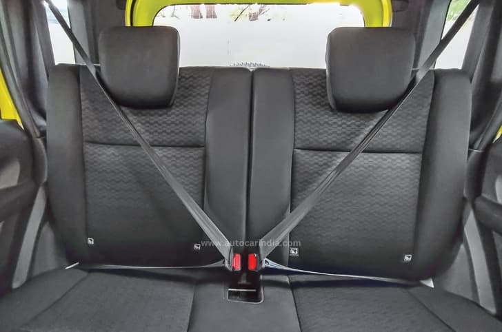 Maruti Jimny rear seats