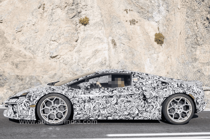 Lamborghini Temerario side profile spied Lamborghini Temerario side profile spied