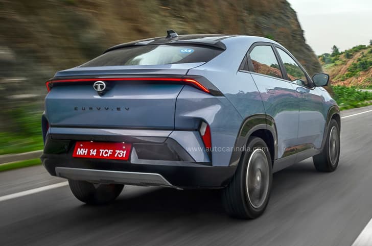 Curvv's tapering roofline is neatly integrated into the boot.