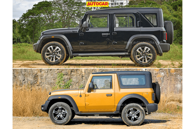 Mahindra Thar Roxx vs Thar 3-door: Dimensions comparison