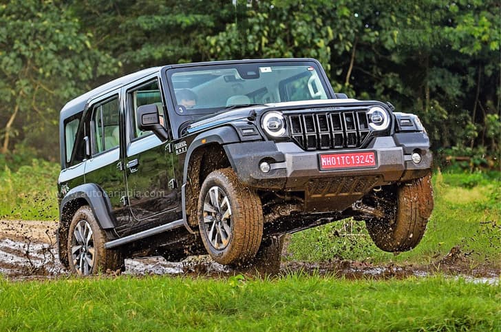 Mahindra Thar Roxx jump shot Mahindra Thar Roxx jump shot