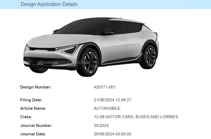 Kia EV6 facelift design patented Kia EV6 facelift design patented