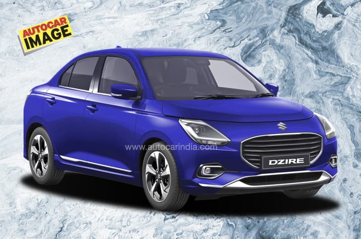 New Maruti Dzire blue render New Maruti Dzire blue render