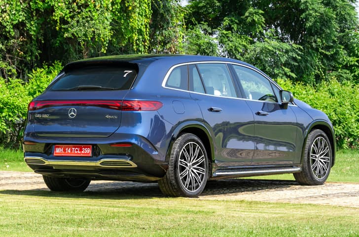 Mercedes EQS SUV review rear static Mercedes EQS SUV review rear static