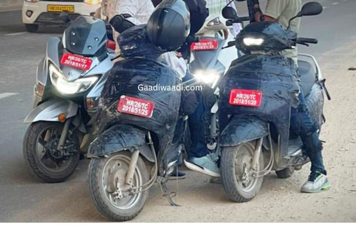 Suzuki Access facelift spotted testing alongside Burgman, Avenis