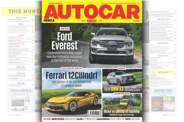 Autocar India October 2024 magazine cover Autocar India October 2024 magazine cover