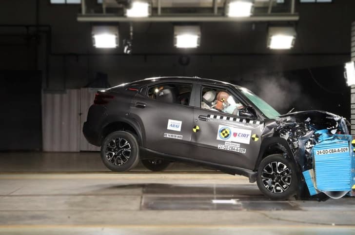 Citroen Basalt Bharat NCAP frontal crash test