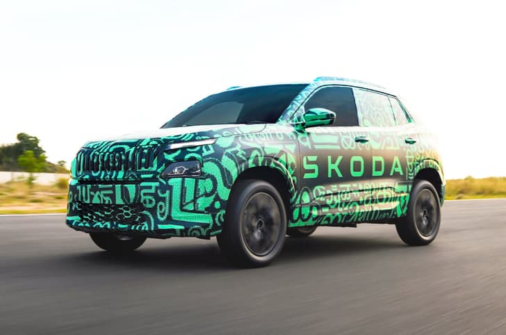 Skoda Kylaq front action Skoda Kylaq front action