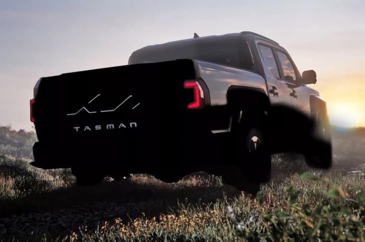 Kia Tasman pick up teaser rear Kia Tasman pick up teaser rear