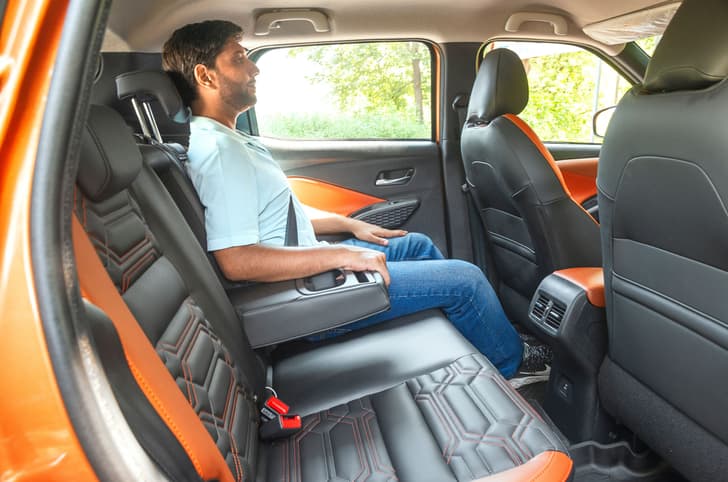Nissan Magnite facelift rear seat Nissan Magnite facelift rear seat