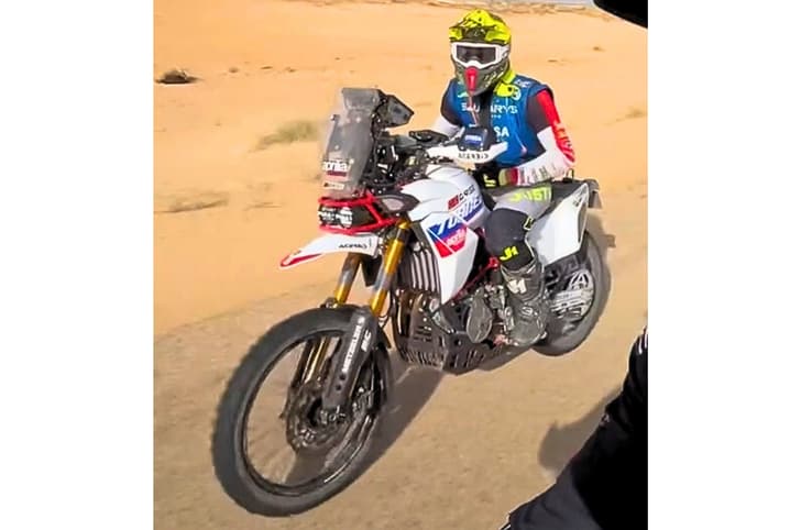 Aprilia Tuareg 457 rally bike spotted for the first time