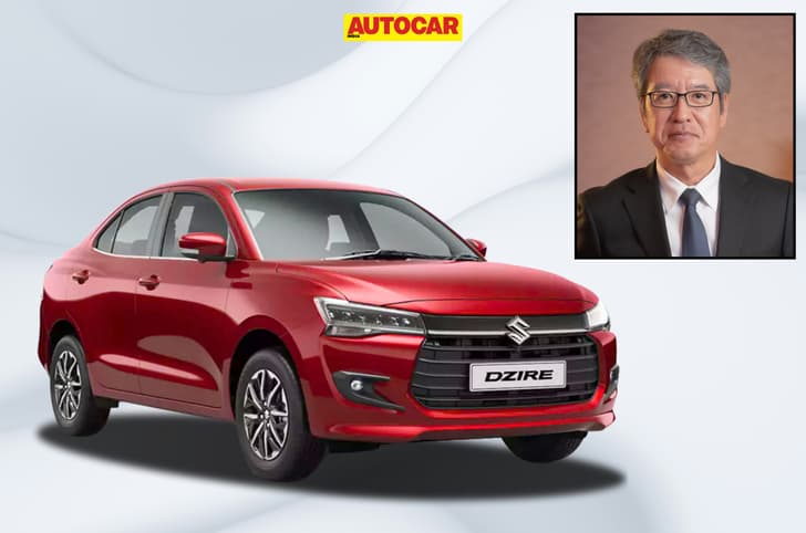 Maruti Suzuki Dzire with CEO and MD Hisashi Takeuchi Maruti Suzuki Dzire with CEO and MD Hisashi Takeuchi