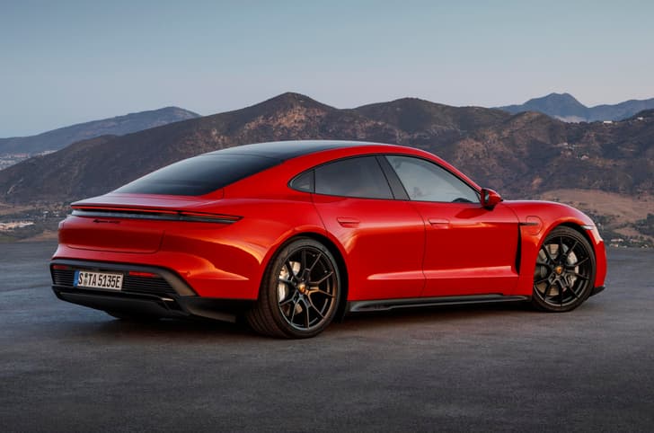 Porsche Taycan GTS rear quarter 