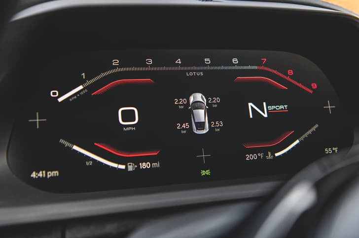 Lotus Emira instrument cluster Lotus Emira instrument cluster