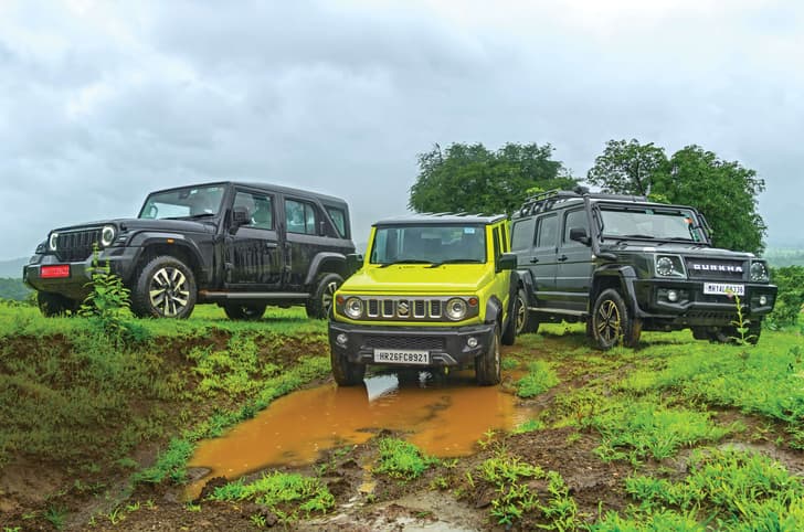 Mahindra Thar Roxx vs Maruti Jimny vs Force Gurkha 5-door Mahindra Thar Roxx vs Maruti Jimny vs Force Gurkha 5-door