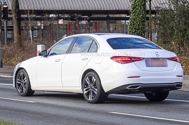 2025 Mercedes C-Class facelift spied rear