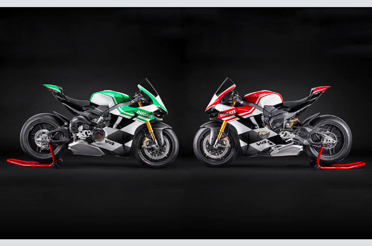 Ducati Panigale V4 Tricolore side view Ducati Panigale V4 Tricolore, design, limited edition, colours, power