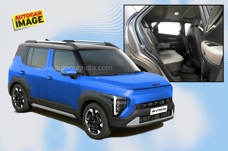 Kia Syros render with Sonet rear seats Kia Syros render with Sonet rear seats