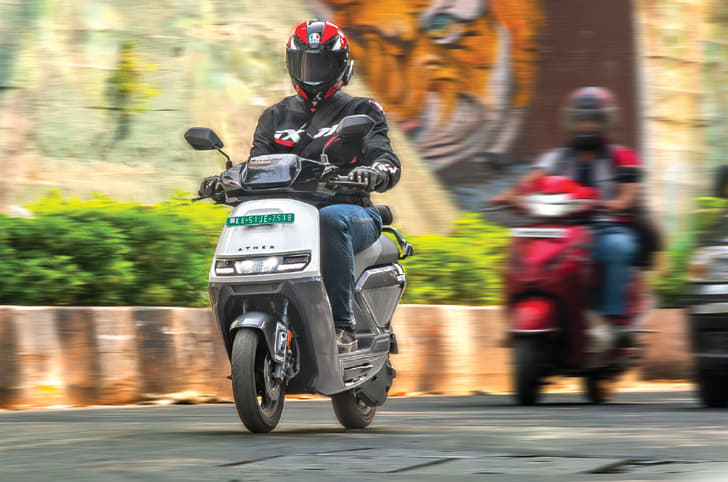 Ather Rizta city riding shot Ather Rizta range, charging, comfort, price, long term report