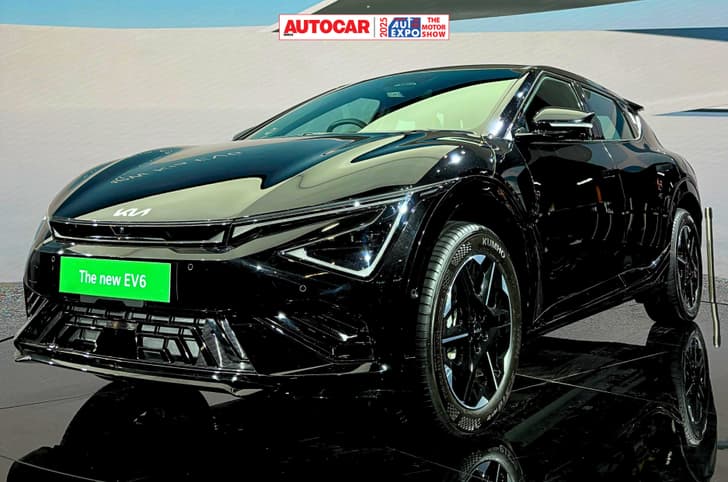 Kia EV6 facelift front Auto Expo 2025 Kia EV6 facelift front Auto Expo 2025