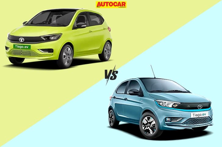 Tata Tiago EV old vs new Tata Tiago EV old vs new