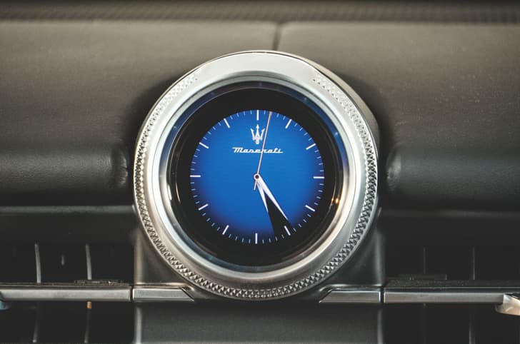 Maserati Grecale digital clock doubles as a compass and
G-meter Maserati Grecale digital clock doubles as a compass and
G-meter