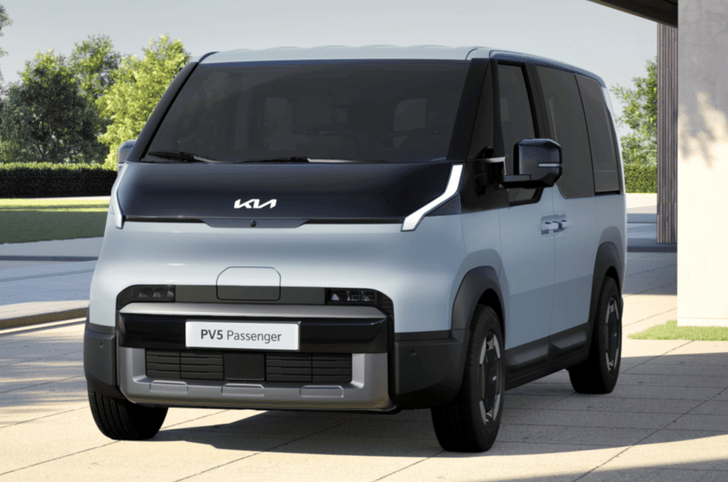 kia pv5 passenger electric van kia pv5 passenger electric van front three quarters