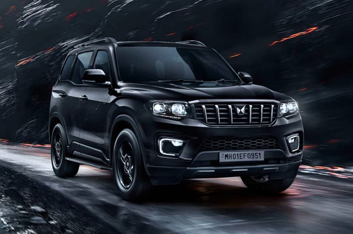 Scorpio N Carbon Edition blacked out exterior