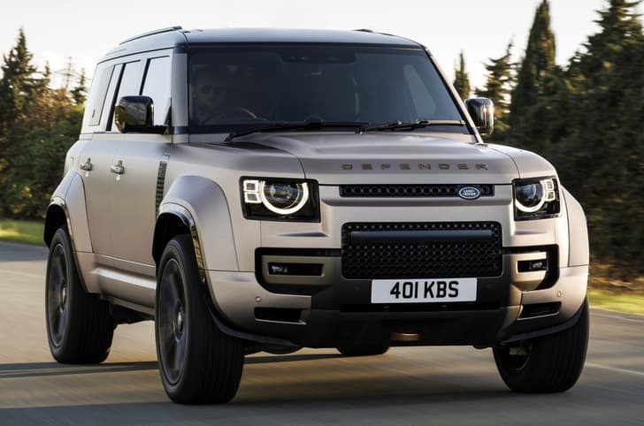 land rover defender octa land rover defender octa tracking front three quarter