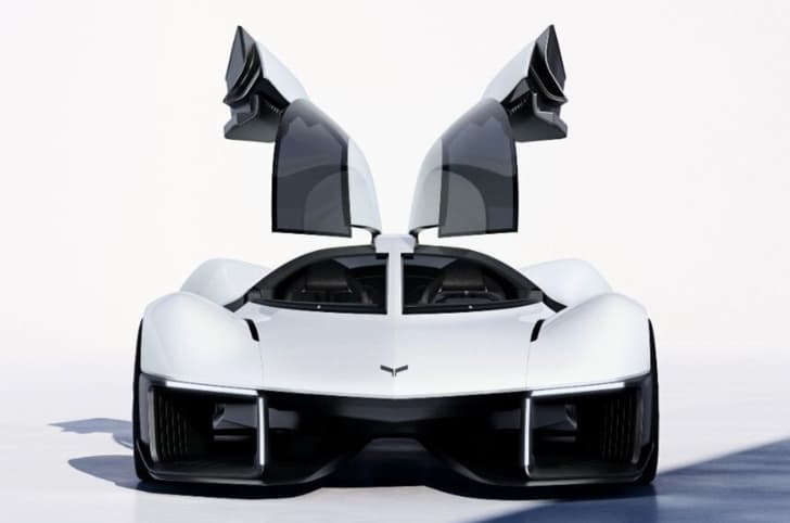 New Chevrolet Corvette electric concept gullwing doors