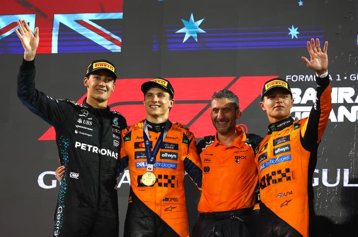 2025 F1 Bahrain GP podium 2025 F1 Bahrain GP podium
