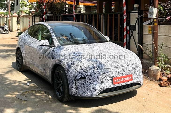 Tesla Model Y spied in India Tesla Model Y spied in India