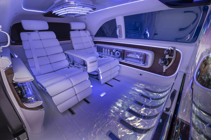 mercedes benz vision v concept mercedes benz vision v concept second row lounge seats