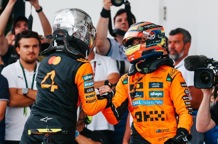 McLaren drivers Oscar Piastri, Lando Norris at 2025 F1 Miami GP