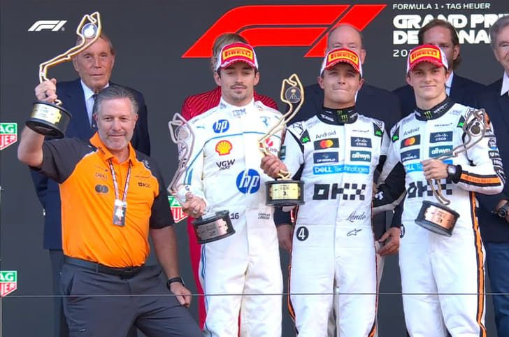 2025 F1 Monaco GP podium 2025 F1 Monaco GP podium