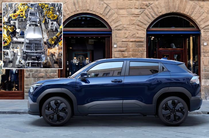 Maruti e Vitara with Suzuki Gujarat plant inset