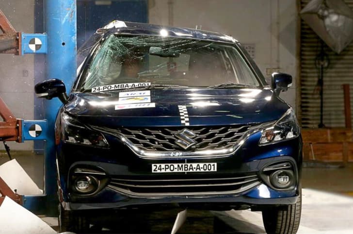 Maruti Baleno BNCAP front side crash image
