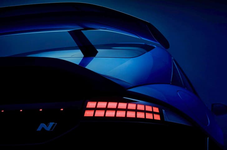 Hyundai Ioniq 6 N rear lights and big spoiler