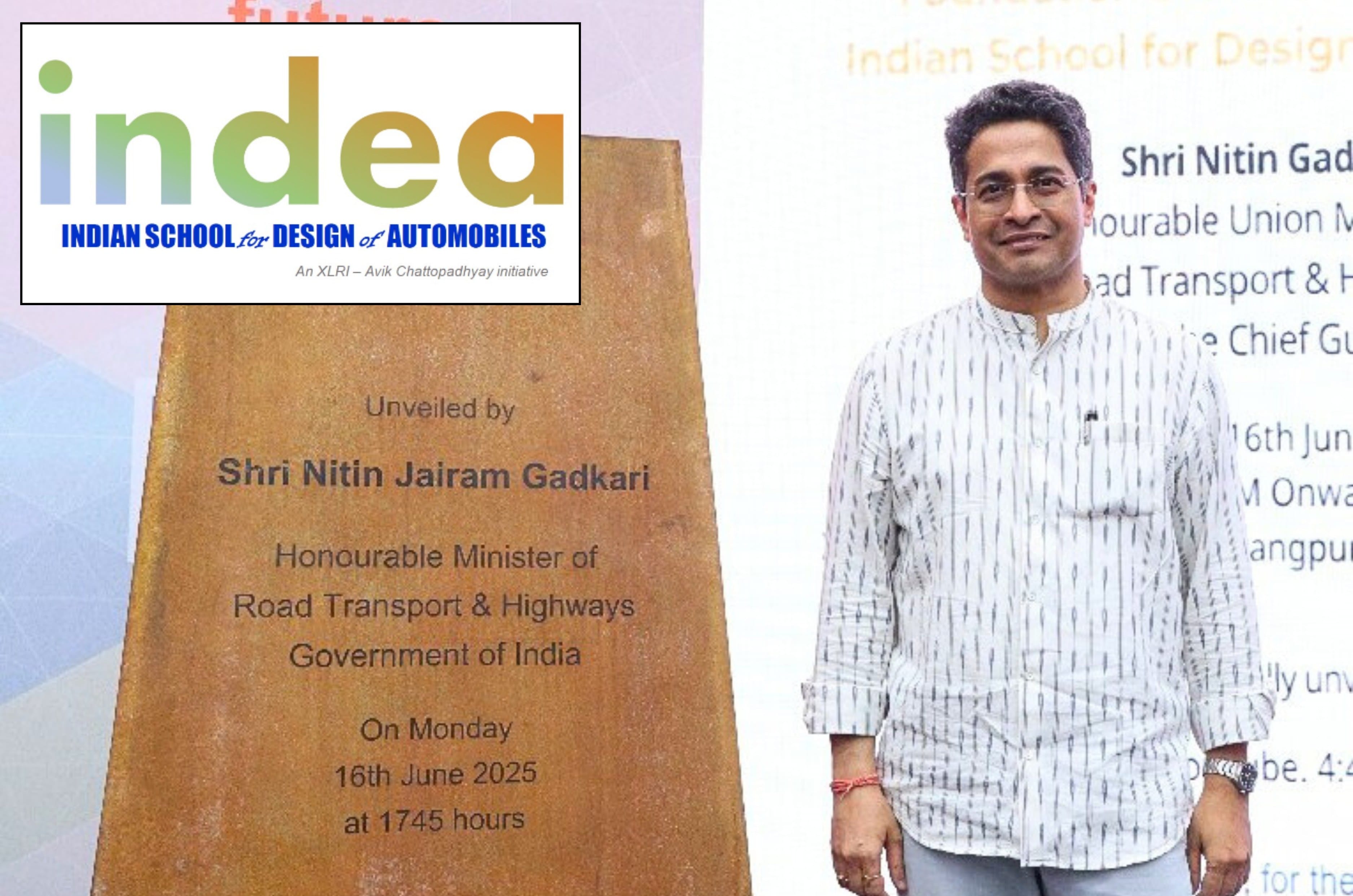 INDEA foundation stone with Avik Chattopadhyay