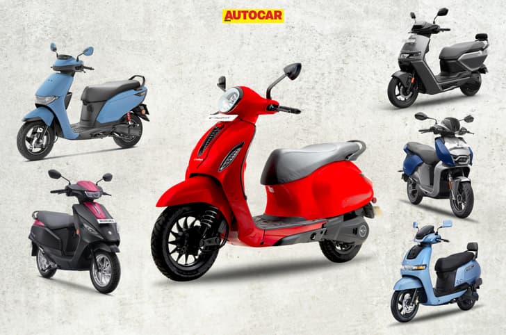 Bajaj Chetak vs rivals front side image