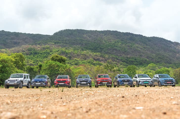 Mid-size SUV AC test line-up Mid-size SUV AC test line-up