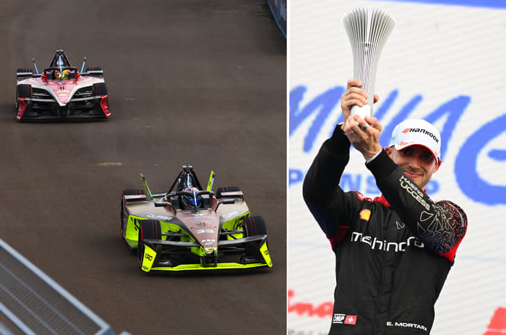 Mahindra on Formula E Jakarta podium Mahindra on Formula E Jakarta podium
