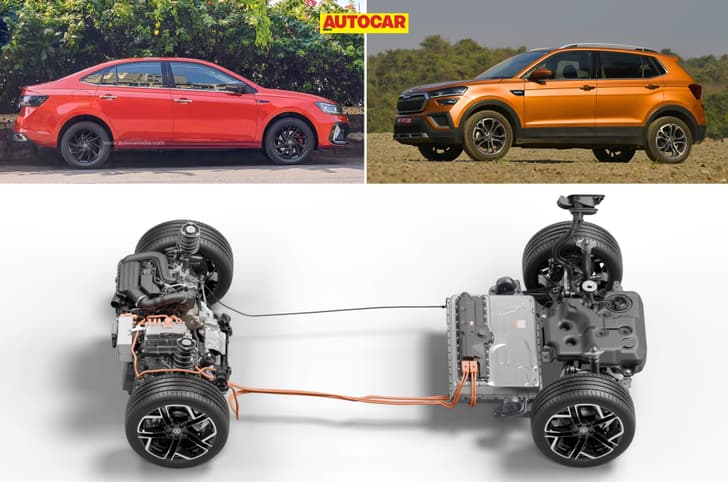 Skoda Kushaq, Volkswagen Virtus, Tayron hybrid powertrain Skoda Kushaq, Volkswagen Virtus, Tayron hybrid powertrain