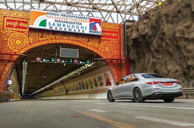 Blasting down the Mumbai-Nagpur expressway's Igatpuri Tunnel in a Mercedes AMG S 63