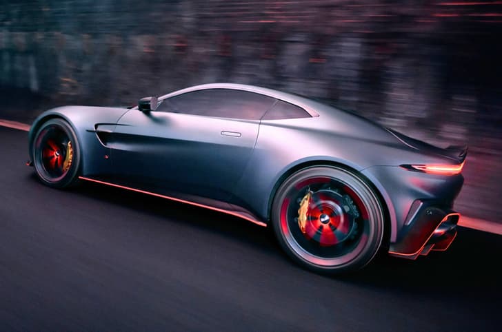 aston martin vantage s side profile tracking aston martin vantage s in motion