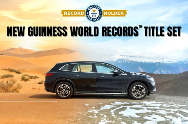Recording Extremes: a new Guinness World Records™ title with the Mercedes-Benz EQS 450 SUV