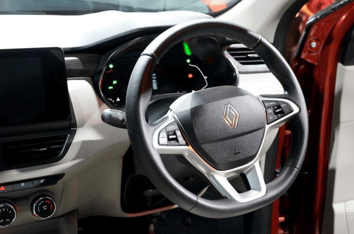 Renault Triber India steering with new logo
