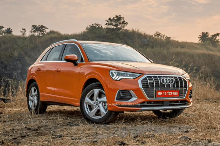 Audi Q3 exterior in orange colour