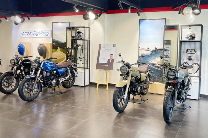 Honda CB350 models showroom image